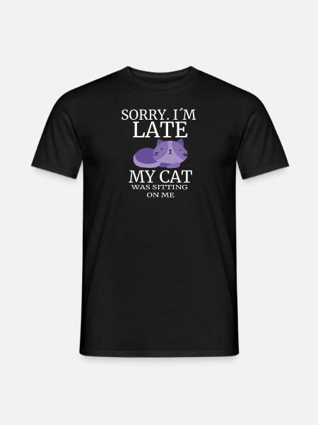 Katze - Männer T-Shirt - Schwarz