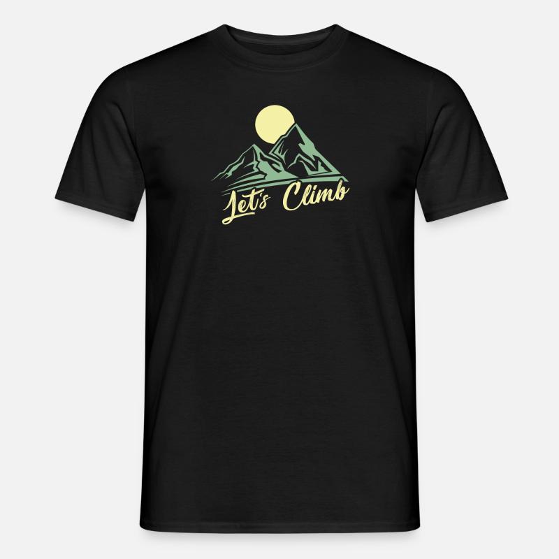 Let's climb - Männer T-Shirt - Schwarz