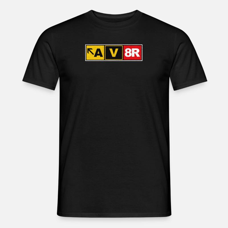 AV8R Aviator Pilot Airplane Flight Attendant Gift - Männer T-Shirt - Schwarz