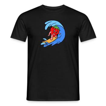 Sportliche Erdbeere - Männer T-Shirt - Schwarz - Vorne - AI Model Male 178 light (178cm)