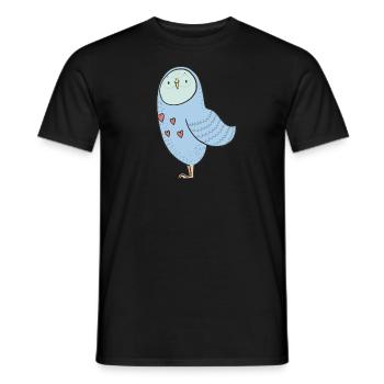 Eule Uhu Nachteule Vogel Tier Kinder Geschenkidee - Männer T-Shirt - Schwarz - Vorne - AI Model Male 178 light (178cm)