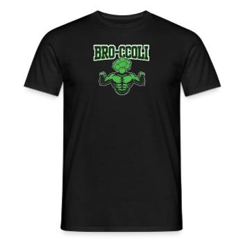 BroCcoli Muscles Vegetarian Gym Broccoli Workout - Men's T-Shirt - black - Front - AI Model Male 178 light (178cm)