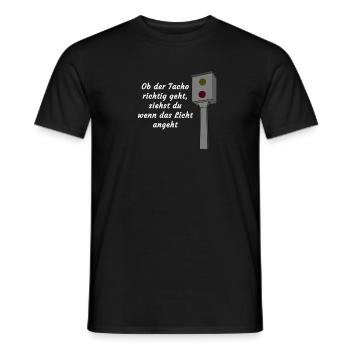 Speed camera white - Men's T-Shirt - black - Front - AI Model Male 178 light (178cm)