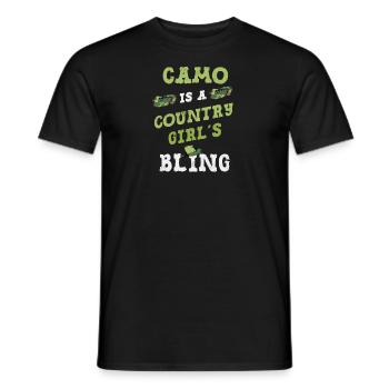Camo ist Bling Redneck - Männer T-Shirt - Schwarz - Vorne - AI Model Male 178 light (178cm)