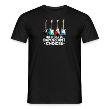 Gitarrist - Männer T-Shirt - Schwarz - Vorne - AI Model Male 178 light (178cm)