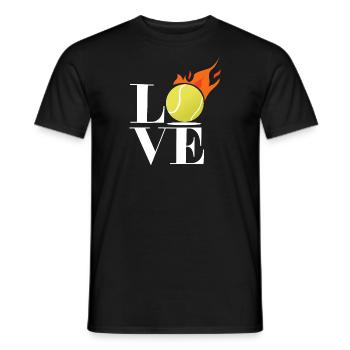 Tennis LOVE Amour Sport Tennis - T-shirt homme - noir - Devant - AI Model Male 178 light (178cm)