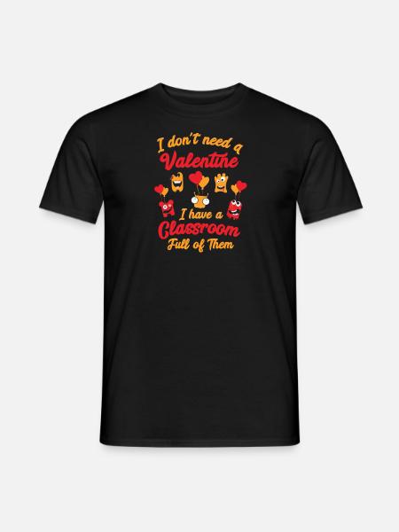 Enseignement en classe de la Saint-Valentin de l’enseignant - T-shirt homme - noir