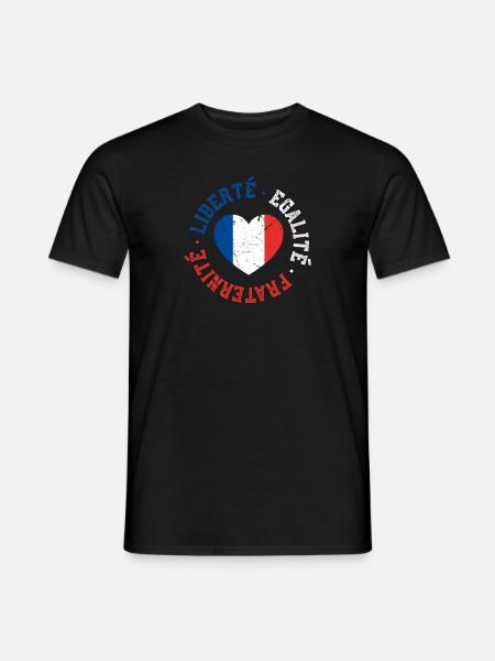 Liberty Equality fraternity French - Men's T-Shirt - black
