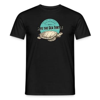 Save The Sea Turtle - Männer T-Shirt - Schwarz - Vorne - AI Model Male 178 light (178cm)