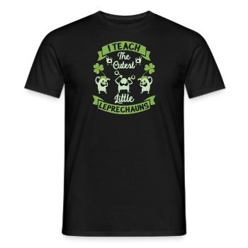 Teacher St Patrick's Day I Teach Cutest - Men's T-Shirt - black - Front - AI Model Male 178 light (178cm)