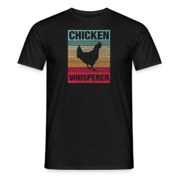 chicken whisperer retro vintage - Männer T-Shirt - Schwarz - Vorne - AI Model Male 178 light (178cm)