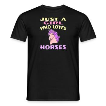 Pferde Pferd Pferdeliebe Reiten Reiterin Ausritt - Männer T-Shirt - Schwarz - Vorne - AI Model Male 178 light (178cm)