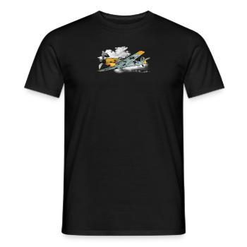 Messerschmitt bf 109 Luftwaffe Pilot Geschenk - Männer T-Shirt - Schwarz - Vorne - AI Model Male 178 light (178cm)