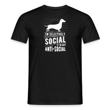 Dackel lustiges Geschenk Shirt - Männer T-Shirt - Schwarz - Vorne - AI Model Male 178 light (178cm)