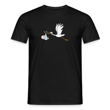 Bébé cigogne - T-shirt homme - noir - Devant - AI Model Male 178 light (178cm)