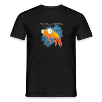 Poisson poisson poisson poisson - T-shirt homme - noir - Devant - AI Model Male 178 light (178cm)