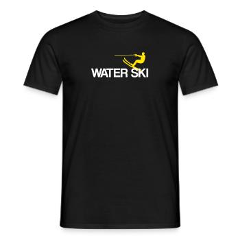 Water-skiing - Men's T-Shirt - black - Front - AI Model Male 178 light (178cm)