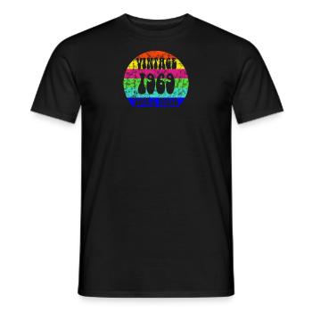 Vintage 1969 Hippie Peace Born Vintage Vintage - T-shirt homme - noir - Devant - AI Model Male 178 light (178cm)