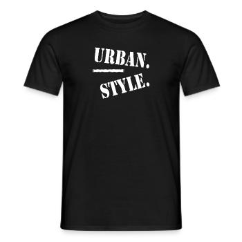 Urban style - Men's T-Shirt - black - Front - AI Model Male 178 light (178cm)