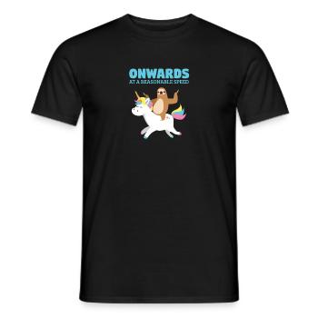 Cadeau pour enfants licorne paresseux Licorne - T-shirt homme - noir - Devant - AI Model Male 178 light (178cm)