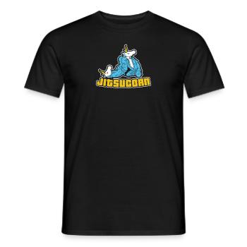 JIU-JITSU GESCHENK: Jitsucorn - Männer T-Shirt - Schwarz - Vorne - AI Model Male 178 light (178cm)