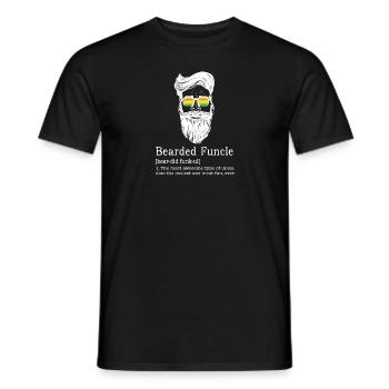 Funcle barbu - T-shirt homme - noir - Devant - AI Model Male 178 light (178cm)