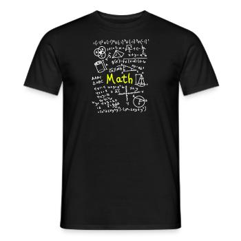Math Design - Men's T-Shirt - black - Front - AI Model Male 178 light (178cm)