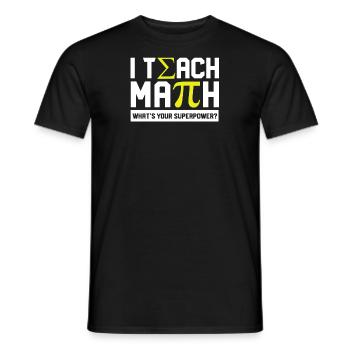 Math Design - Men's T-Shirt - black - Front - AI Model Male 178 light (178cm)