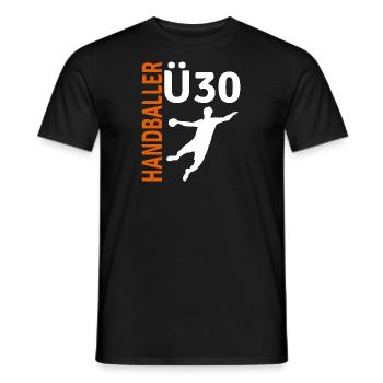 30 geburtstag geschenk handball ü30 Kreisläufer - Männer T-Shirt - Schwarz - Vorne - AI Model Male 178 light (178cm)