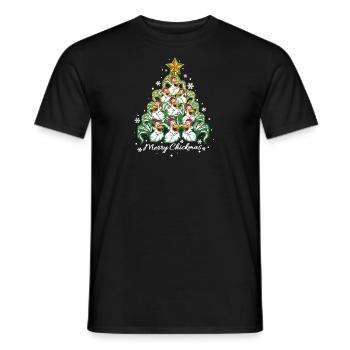 Poulet Coq Poulet Joyeux Noël - T-shirt homme - noir - Devant - AI Model Male 178 light (178cm)