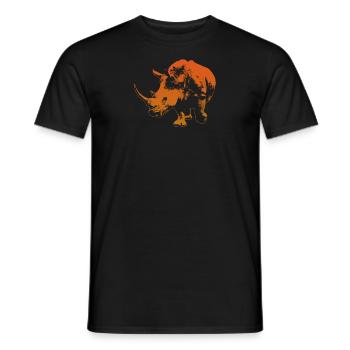 rhinocéros - T-shirt homme - noir - Devant - AI Model Male 178 light (178cm)