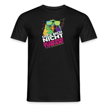 Lustiger Spruch Guck mich nicht in diesem Ton an! - Männer T-Shirt - Schwarz - Vorne - AI Model Male 178 light (178cm)