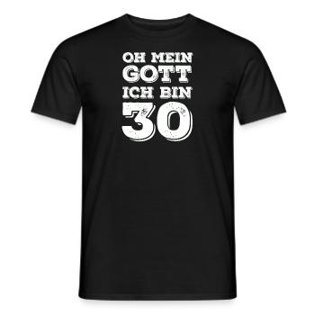 Oh mon Dieu Je suis 30 anniversaire Idée cadeau - T-shirt homme - noir - Devant - AI Model Male 178 light (178cm)