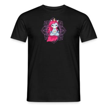 Womens Womens Unicorn Yoga Gift I Funny Workout - Men's T-Shirt - black - Front - AI Model Male 178 light (178cm)