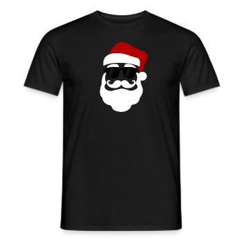 Hipster Santa Claus With Sunglasses Funny Gift - Men's T-Shirt - black - Front - AI Model Male 178 light (178cm)