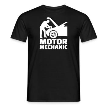 Motor mechanic - Men's T-Shirt - black - Front - AI Model Male 178 light (178cm)