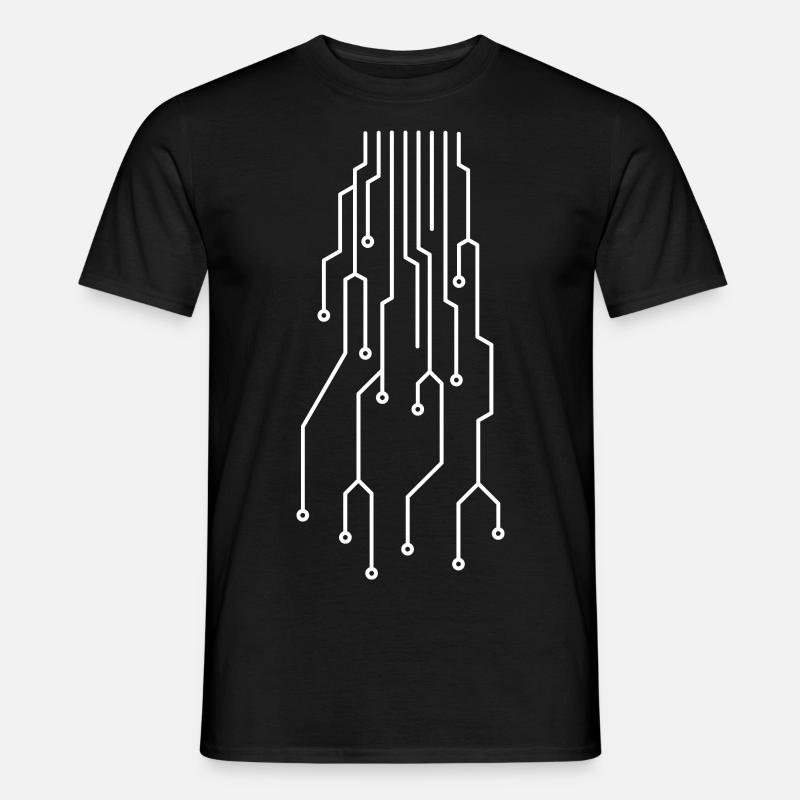 Futuristic computer circuit board - Men’s T-shirt - black