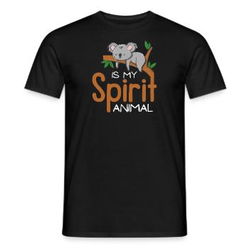 The koala is my spiritual animal - Men's T-Shirt - black - Front - AI Model Male 178 light (178cm)