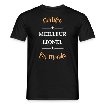 Certifié meilleur lionel du monde - T-shirt homme - noir - Devant - AI Model Male 178 light (178cm)