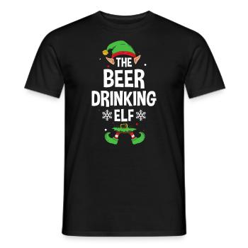 Elfe de cadeau de Noël de famille assorti de groupe - T-shirt homme - noir - Devant - AI Model Male 178 light (178cm)