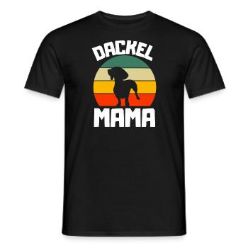 Dog Lover Dogs Mama Gift Rétro Teckel - T-shirt homme - noir - Devant - AI Model Male 178 light (178cm)