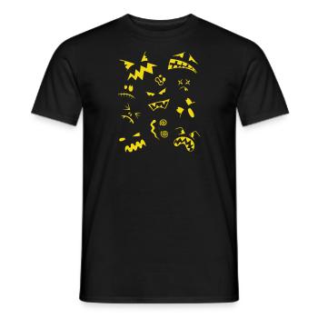gruselige Geisterfratzen - Geisterstunde - Männer T-Shirt - Schwarz - Vorne - AI Model Male 178 light (178cm)
