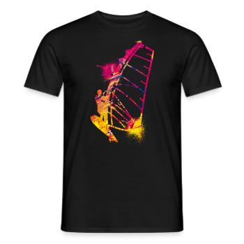 Kitesailing - Men's T-Shirt - black - Front - AI Model Male 178 light (178cm)