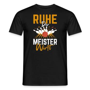 Kegeln Kegler Ruhe der Meister wirft - Männer T-Shirt - Schwarz - Vorne - AI Model Male 178 light (178cm)