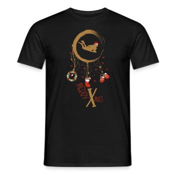 Bodyboard Weihnachten Weihnachtstraumfänger - Männer T-Shirt - Schwarz - Vorne - AI Model Male 178 light (178cm)
