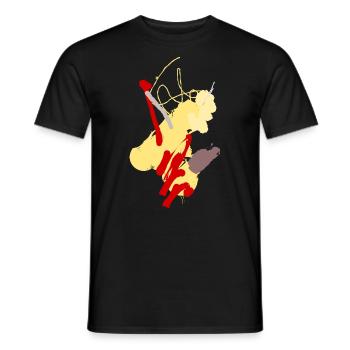 Abstract color spot - Men's T-Shirt - black - Front - AI Model Male 178 light (178cm)
