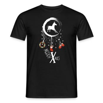 Esel Weihnachten Weihnachtstraumfänger - Männer T-Shirt - Schwarz - Vorne - AI Model Male 178 light (178cm)