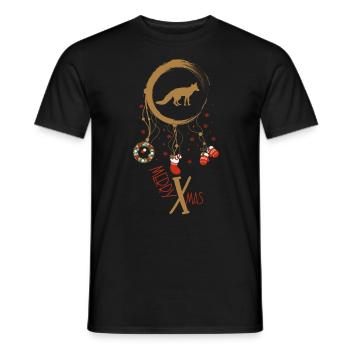 Fuchs Weihnachten Weihnachtstraumfänger - Männer T-Shirt - Schwarz - Vorne - AI Model Male 178 light (178cm)