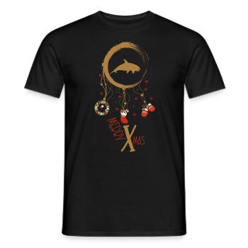 Orka Weihnachten Weihnachtstraumfänger - Männer T-Shirt - Schwarz - Vorne - AI Model Male 178 light (178cm)