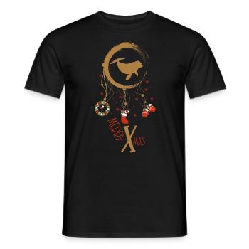 Delfin Weihnachten Weihnachtstraumfänger - Männer T-Shirt - Schwarz - Vorne - AI Model Male 178 light (178cm)
